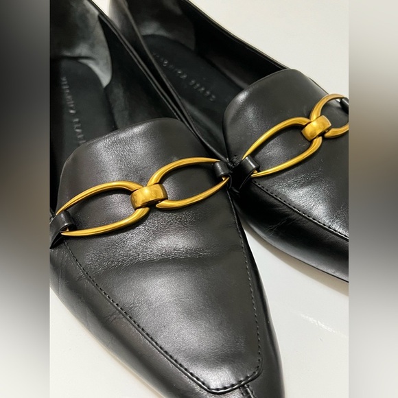 Veronica Beard Champlain Gold Chain Loafer
Black Leather Flats Size 10 - Picture 6 of 8